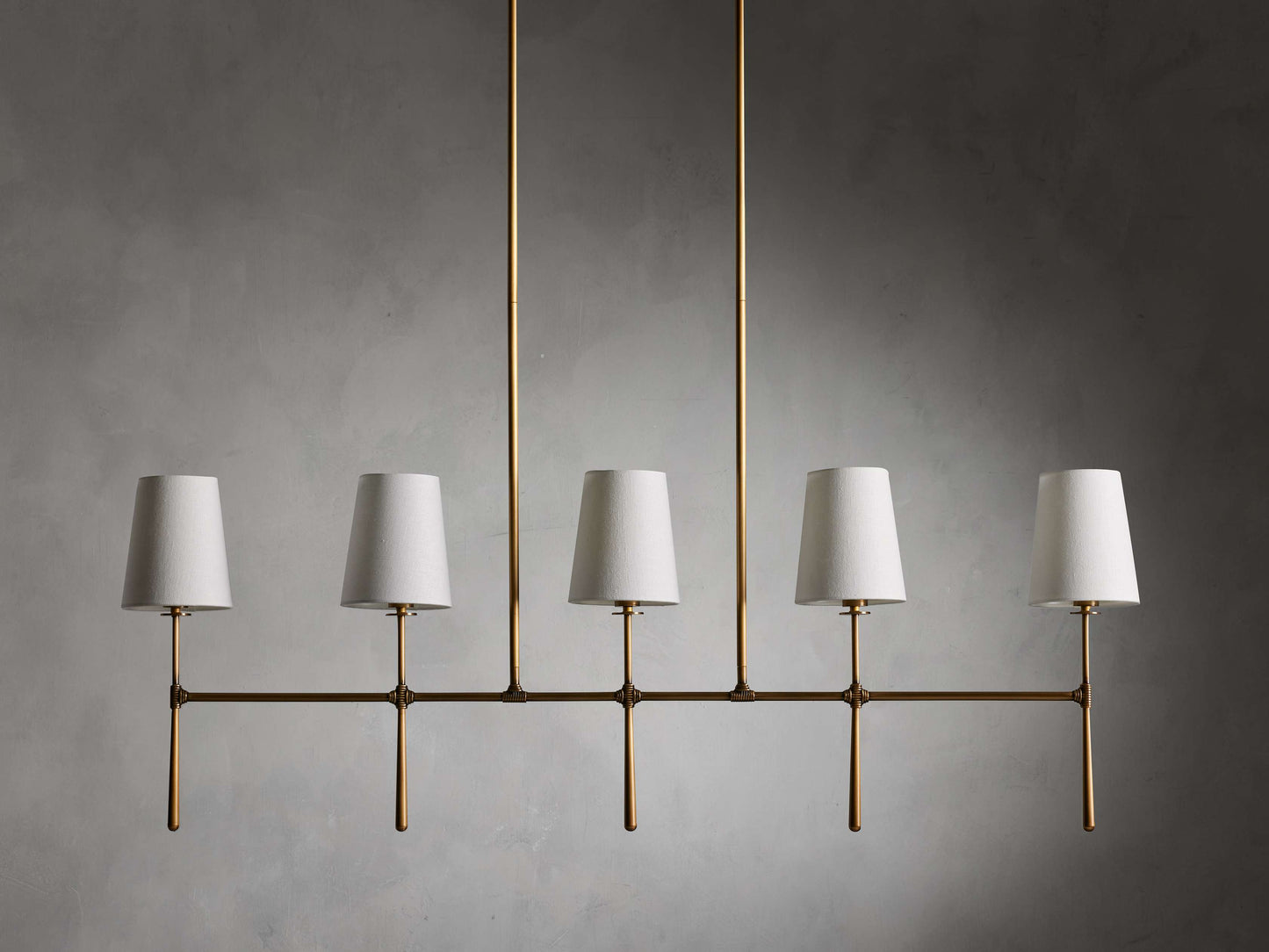 Rhodes Midcentury Torch Linear Chandelier