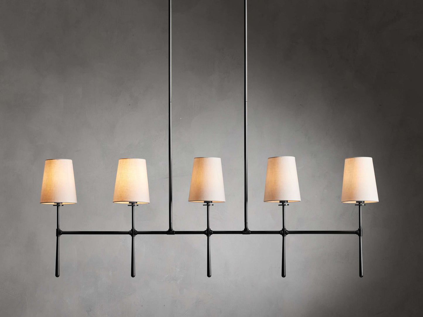 Rhodes Midcentury Torch Linear Chandelier