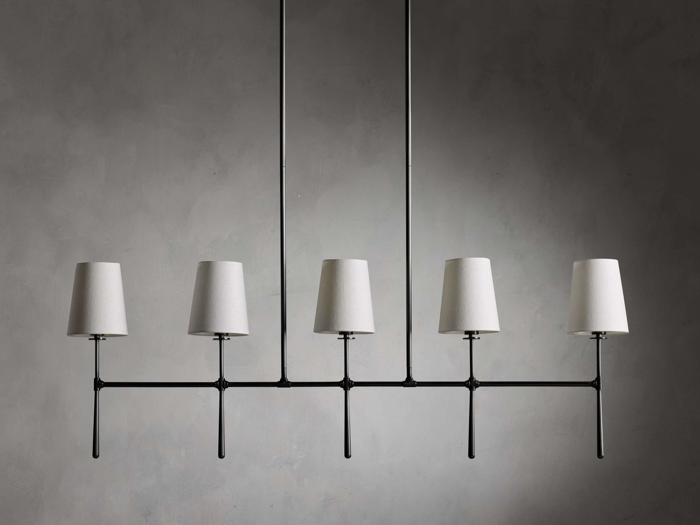 Rhodes Midcentury Torch Linear Chandelier