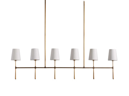 Rhodes Midcentury Torch Linear Chandelier