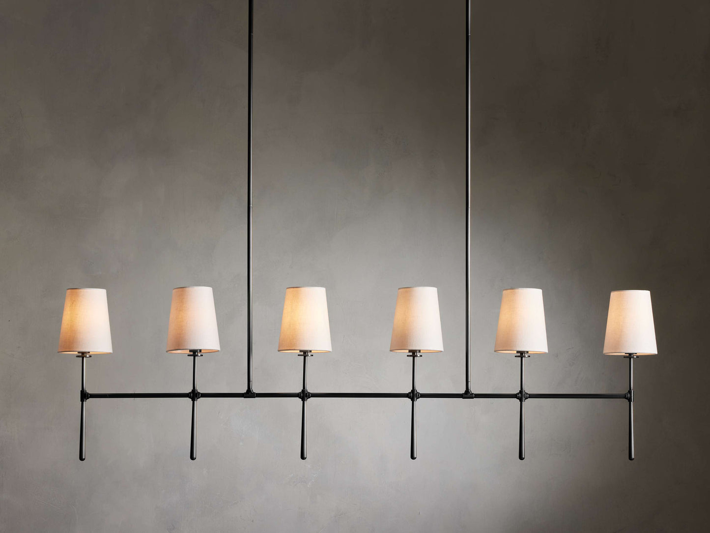 Rhodes Midcentury Torch Linear Chandelier