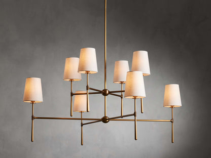 Rhodes Midcentury Torch Two-Tier Chandelier