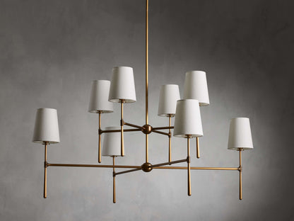 Rhodes Midcentury Torch Two-Tier Chandelier