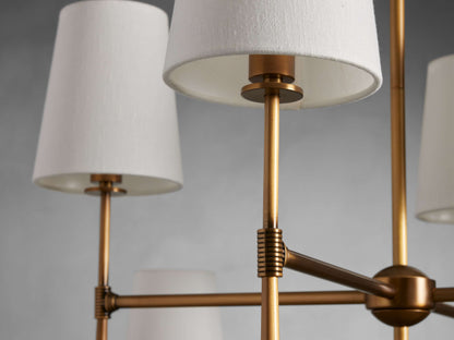 Rhodes Midcentury Torch Two-Tier Chandelier
