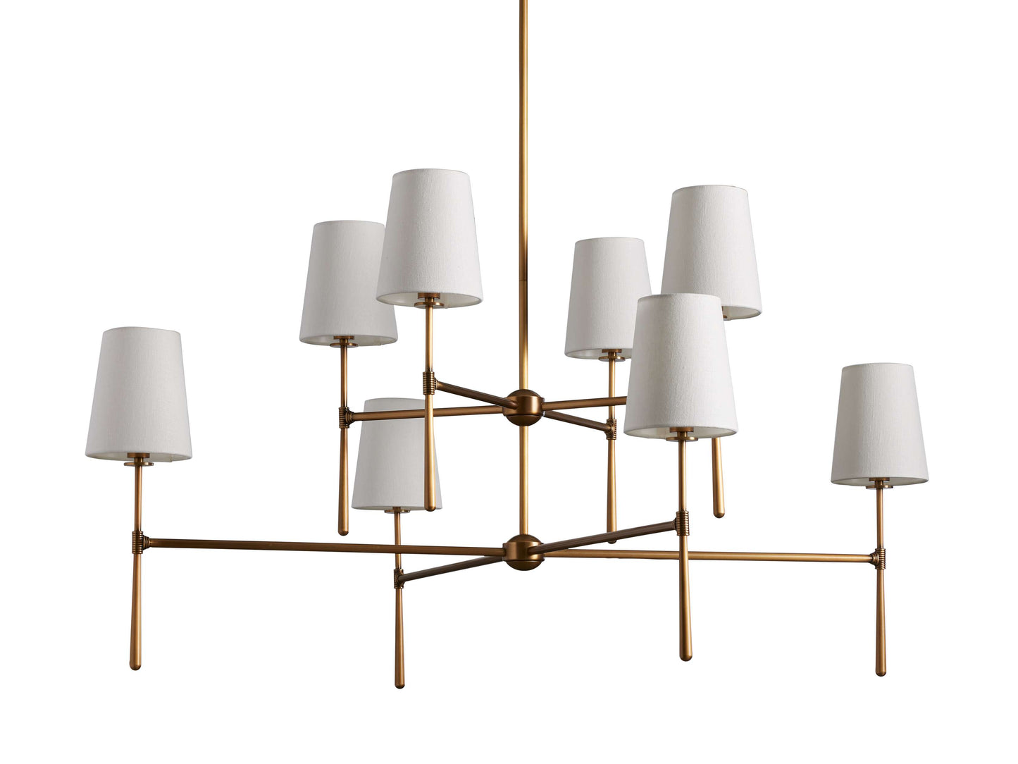 Rhodes Midcentury Torch Two-Tier Chandelier