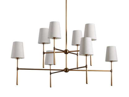 Rhodes Midcentury Torch Two-Tier Chandelier