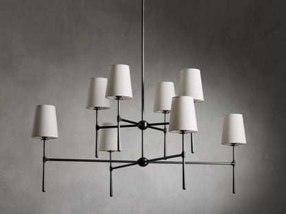 Rhodes Midcentury Torch Two-Tier Chandelier