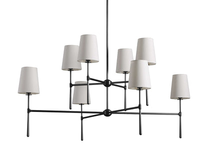 Rhodes Midcentury Torch Two-Tier Chandelier