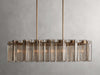 Delsie Vintage Glass Oval Chandelier