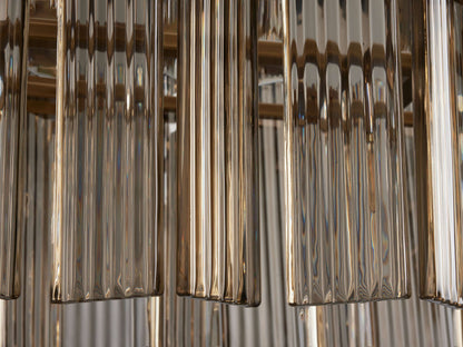 Delsie Reeded Glass Oval Chandelier