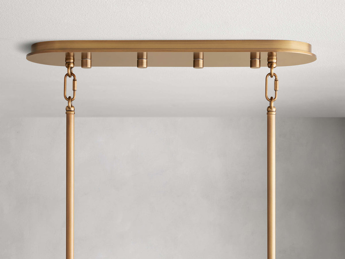 Delsie Reeded Glass Oval Chandelier