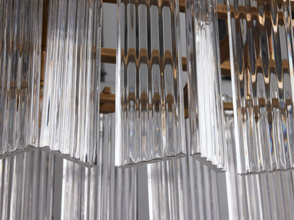 Delsie Reeded Glass Oval Chandelier