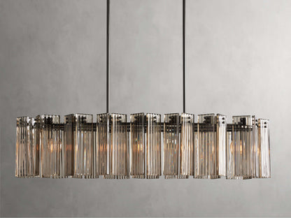 Delsie Vintage Glass Oval Chandelier