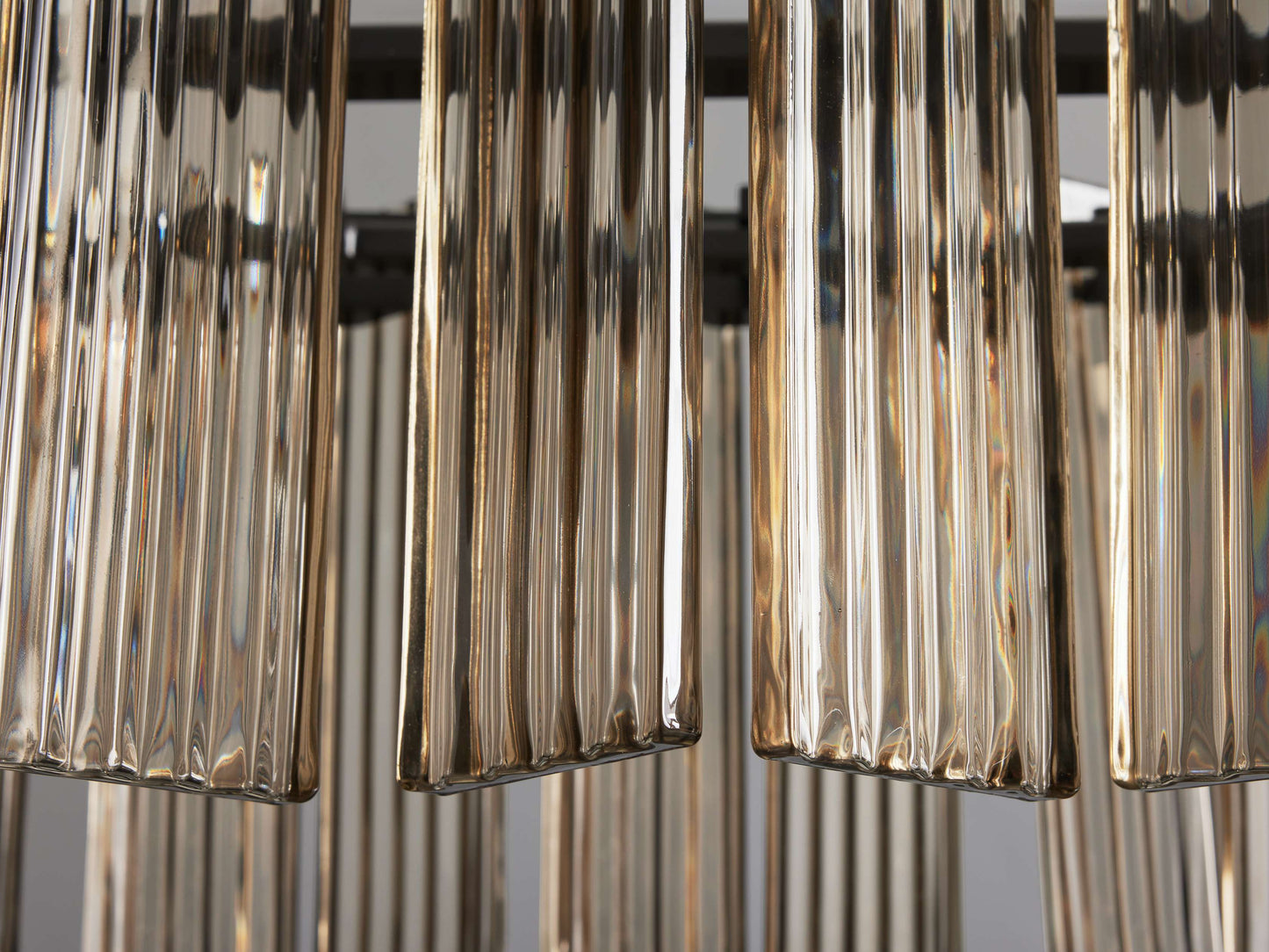 Delsie Reeded Glass Oval Chandelier