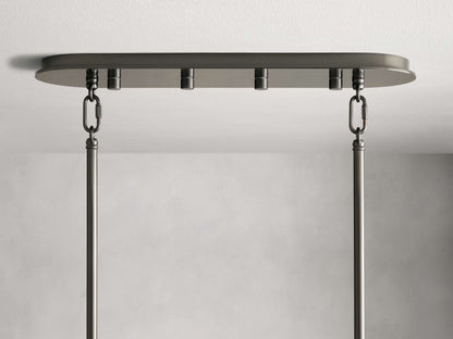 Delsie Vintage Glass Oval Chandelier