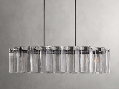 Delsie Vintage Glass Oval Chandelier