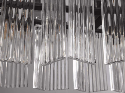 Delsie Reeded Glass Oval Chandelier