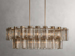 Delsie Vintage Glass Oval Chandelier