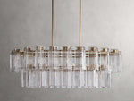 Delsie Reeded Glass Oval Chandelier
