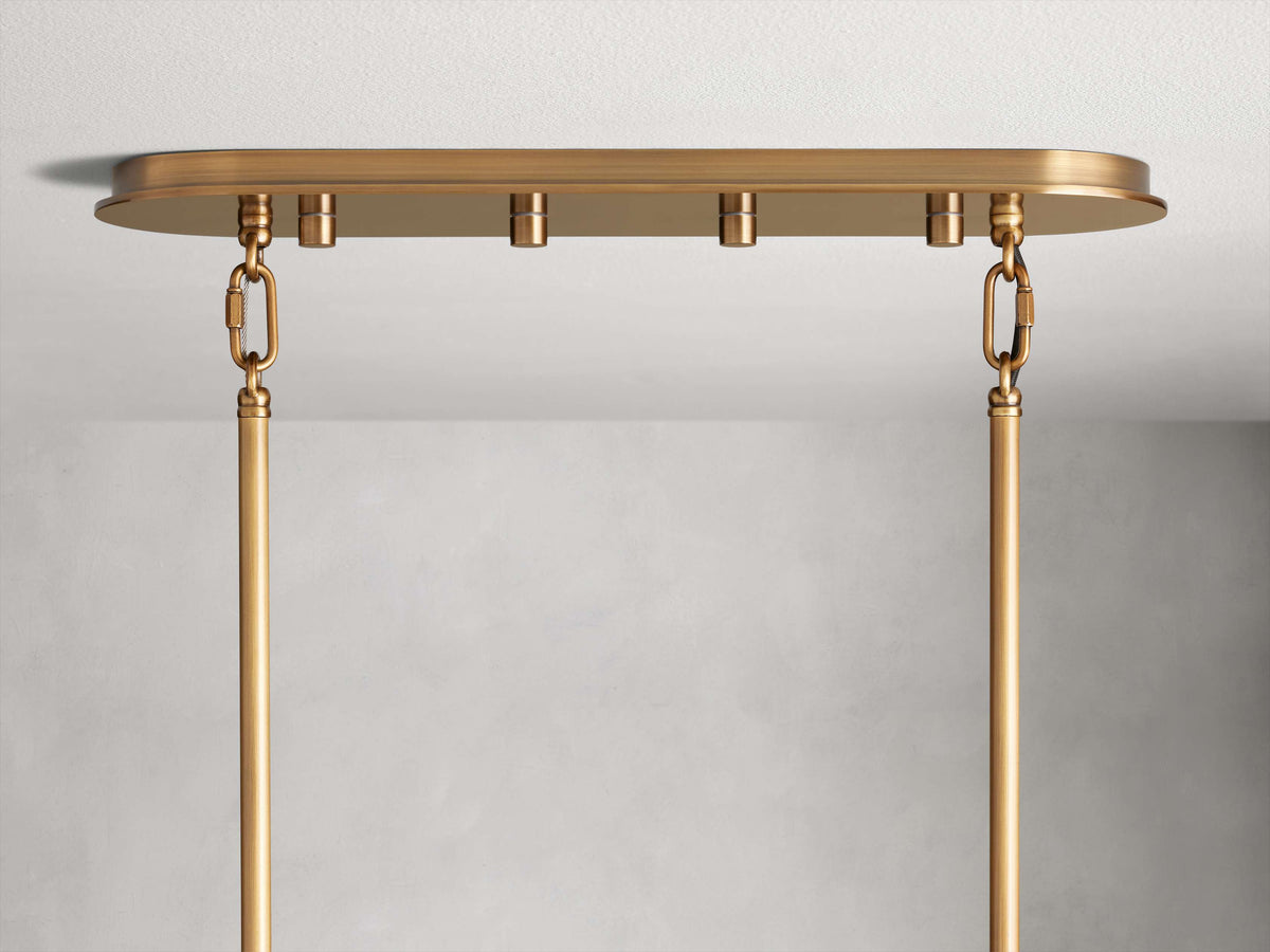 Delsie Reeded Glass Oval Chandelier