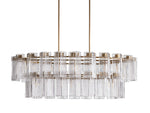 Delsie Reeded Glass Oval Chandelier