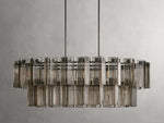 Delsie Vintage Glass Oval Chandelier