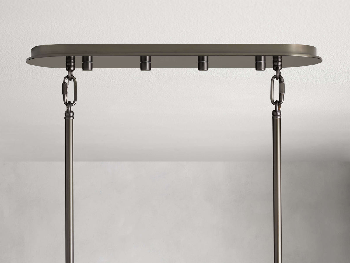 Delsie Reeded Glass Oval Chandelier