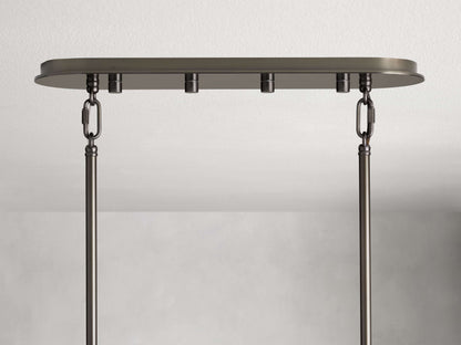 Delsie Reeded Glass Oval Chandelier