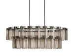 Delsie Vintage Glass Oval Chandelier