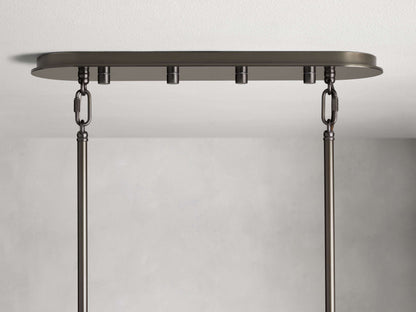 Delsie Vintage Glass Oval Chandelier