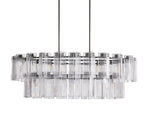 Delsie Vintage Glass Oval Chandelier
