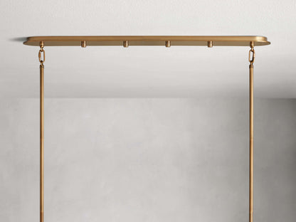 Delsie Reeded Glass Oval Chandelier