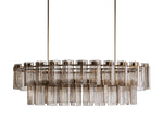 Delsie Vintage Glass Oval Chandelier