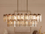 Delsie Reeded Glass Oval Chandelier