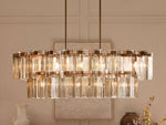 Delsie Vintage Glass Oval Chandelier