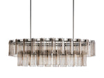 Delsie Reeded Glass Oval Chandelier