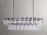 Delsie Reeded Glass Oval Chandelier