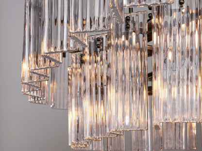Delsie Reeded Glass Oval Chandelier