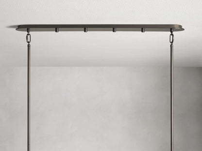 Delsie Vintage Glass Oval Chandelier