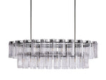 Delsie Vintage Glass Oval Chandelier