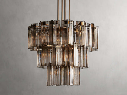 Delsie Vintage Glass Round Chandelier