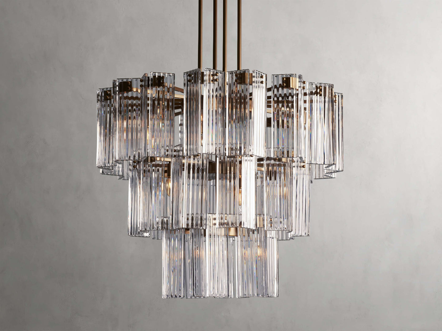 Delsie Vintage Glass Round Chandelier