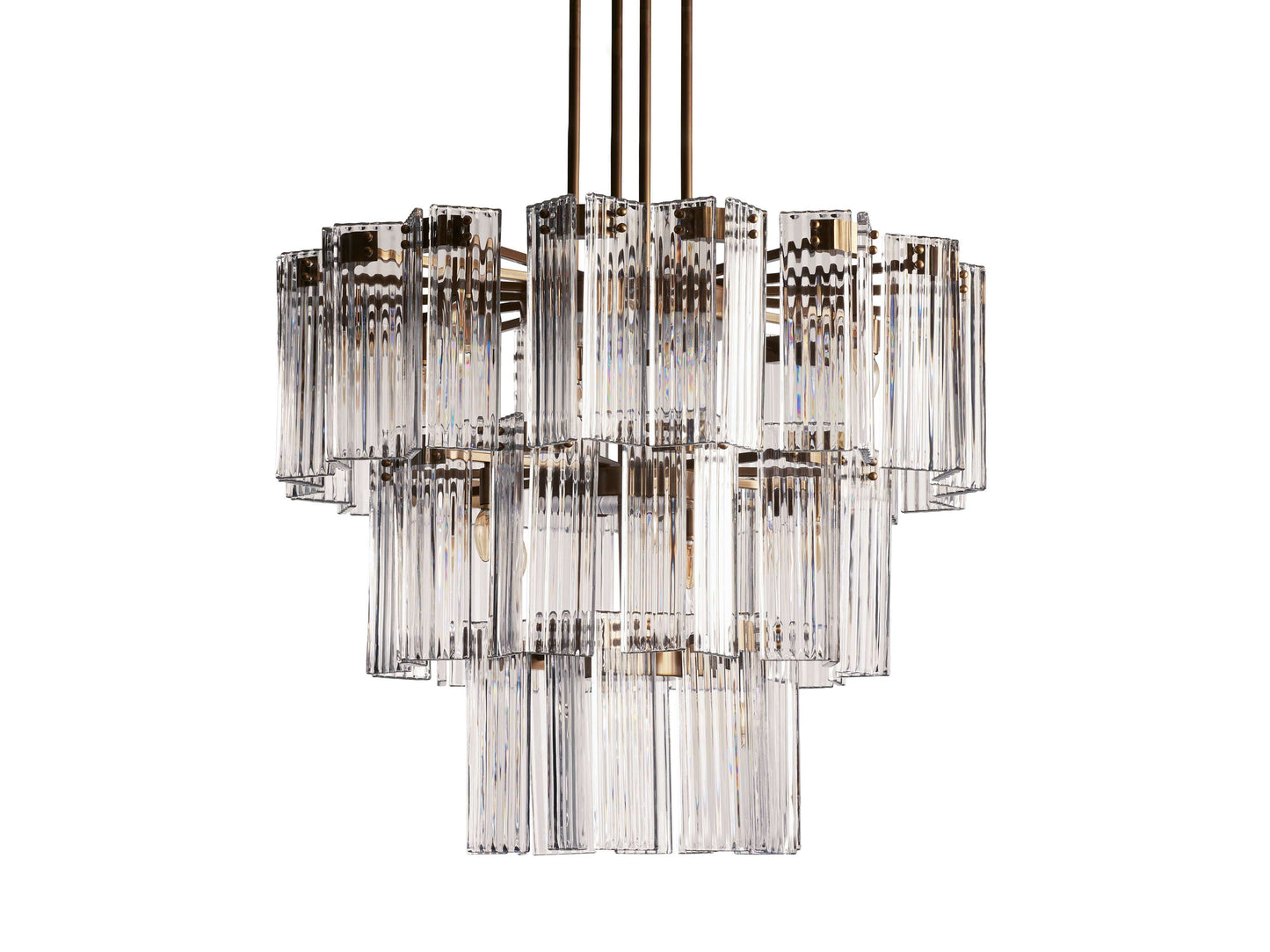 Delsie Vintage Glass Round Chandelier