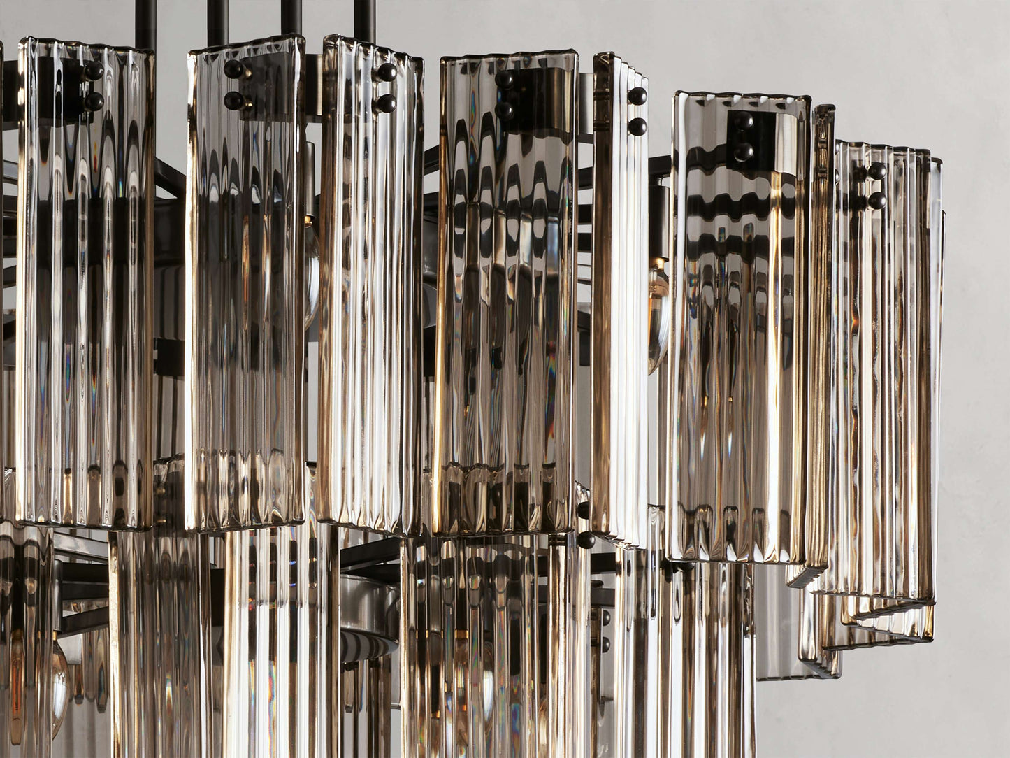 Delsie Vintage Glass Round Chandelier