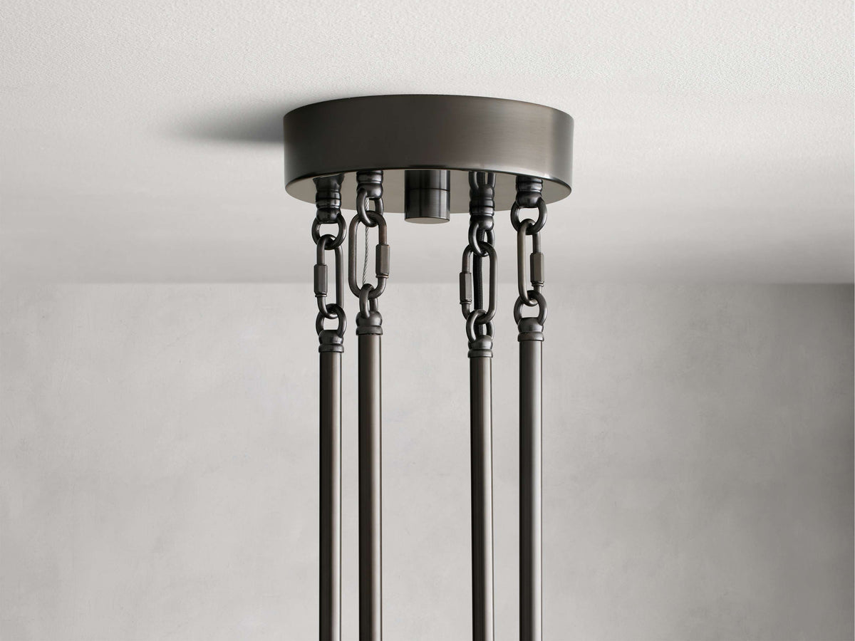 Delsie Vintage Glass Round Chandelier