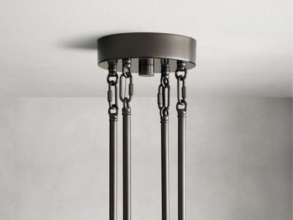 Delsie Vintage Glass Round Chandelier