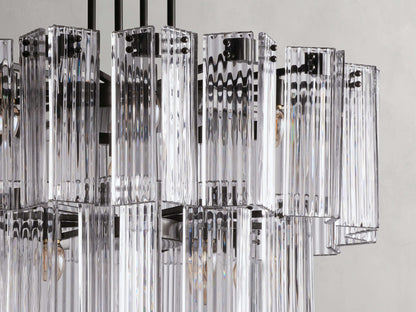Delsie Reeded Glass Round Chandelier