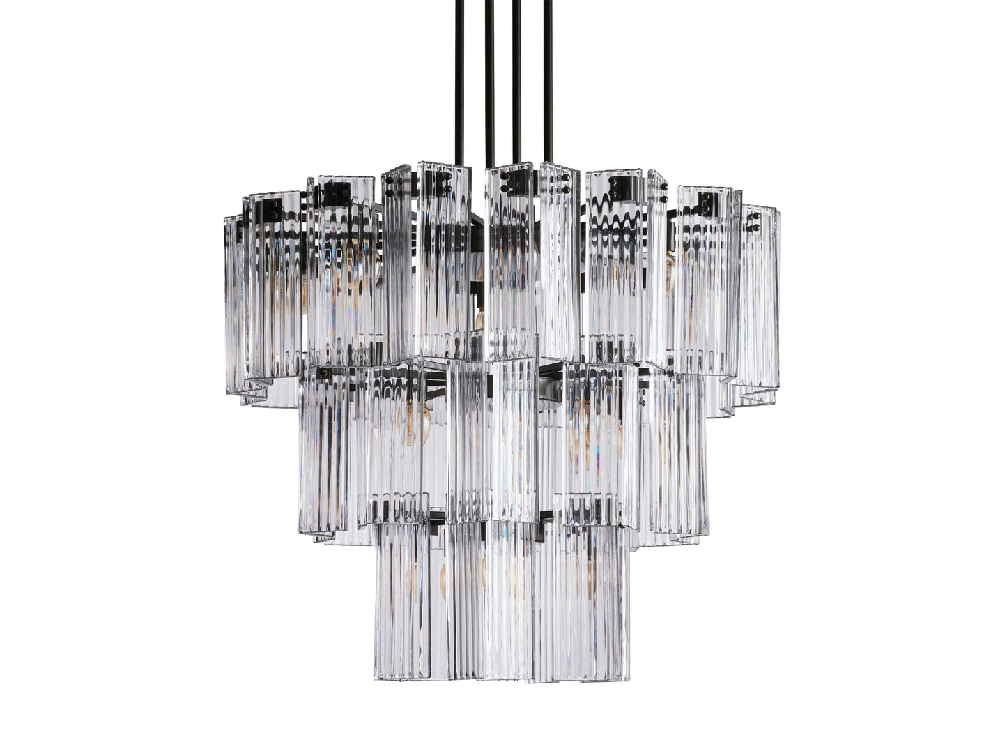 Delsie Vintage Glass Round Chandelier