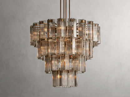Delsie Vintage Glass Round Chandelier