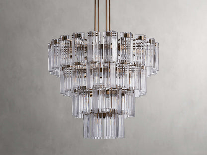 Delsie Vintage Glass Round Chandelier